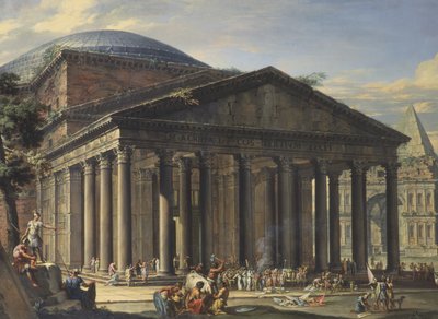 Roman Monuments and the Pantheon by Charles Louis Clerisseau